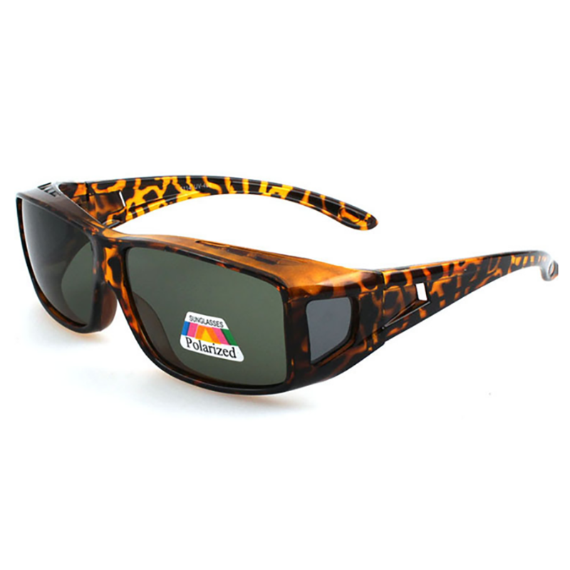 نظارات شمسية مستقطبة UV400 للرجال بإطار ديمي لركوب الدراجات