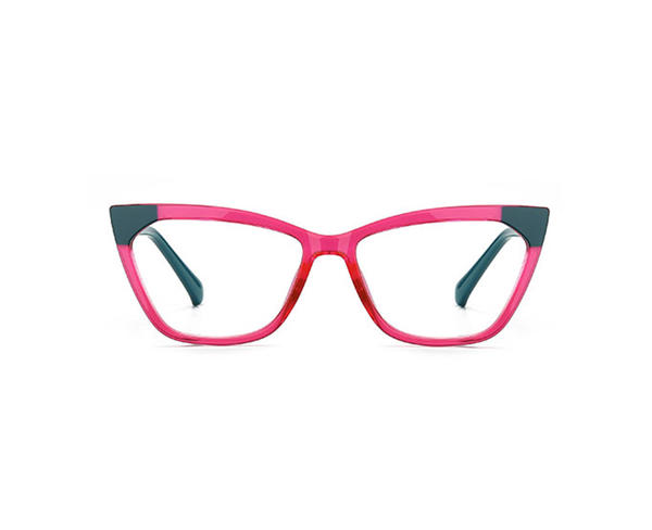 2022 مكافحة الضوء الأزرق الكمبيوتر إطارات أزياء النظارات النساء tr90 CP الإطار البصرية القط عيون النظارات للنساء
