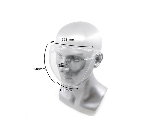 تقدم الشركة المصنعة درع حماية للوجه لحماية العين مع نظارات واقية ضد الضباب قابلة للتعديل