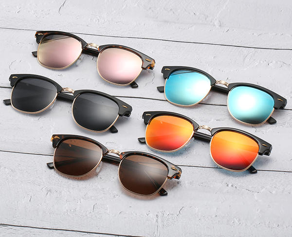 2022 الموضة الجديدة نصف إطار النظارات الشمسية النظارات الشمسية المستقطبة الكلاسيكية