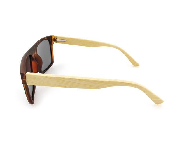 أعلى بيع الرجعية الرجال نمط الخشب النظارات الشمسية العدسات البني التدرج المستقطب
