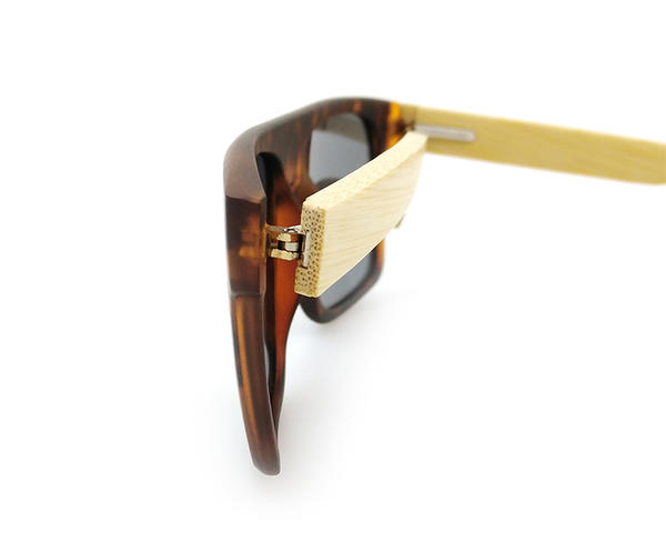أعلى بيع الرجعية الرجال نمط الخشب النظارات الشمسية العدسات البني التدرج المستقطب