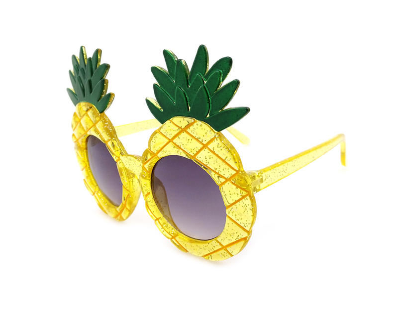 يتوهم تصميم النظارات الشمسية على شكل الفاكهة البلاستيك الأناناس أطفال لطيف شاطئ النظارات الشمسية